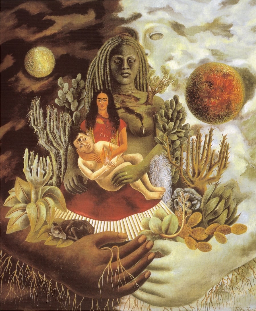 L’Étreinte amoureuse de l’Univers, de la Terre (Mexique), de moi, de Diego et de Señor Xólotl - Frida Kahlo