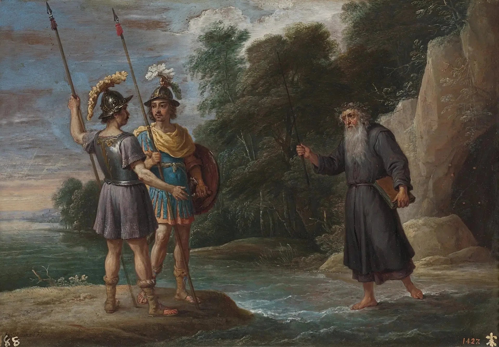 The Magician Discovers Carlos and Ubaldo the Whereabouts of Reinaldo - David Teniers le Jeune image 1 copie de tableau peinte à la main