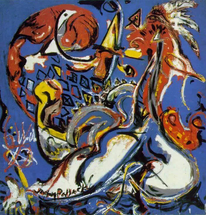 The Moon-Woman Cuts the Circle↵(La femme-lune coupe le cercle) - Jackson Pollock image 1 reproduction d’œuvre d’art à l’huile
