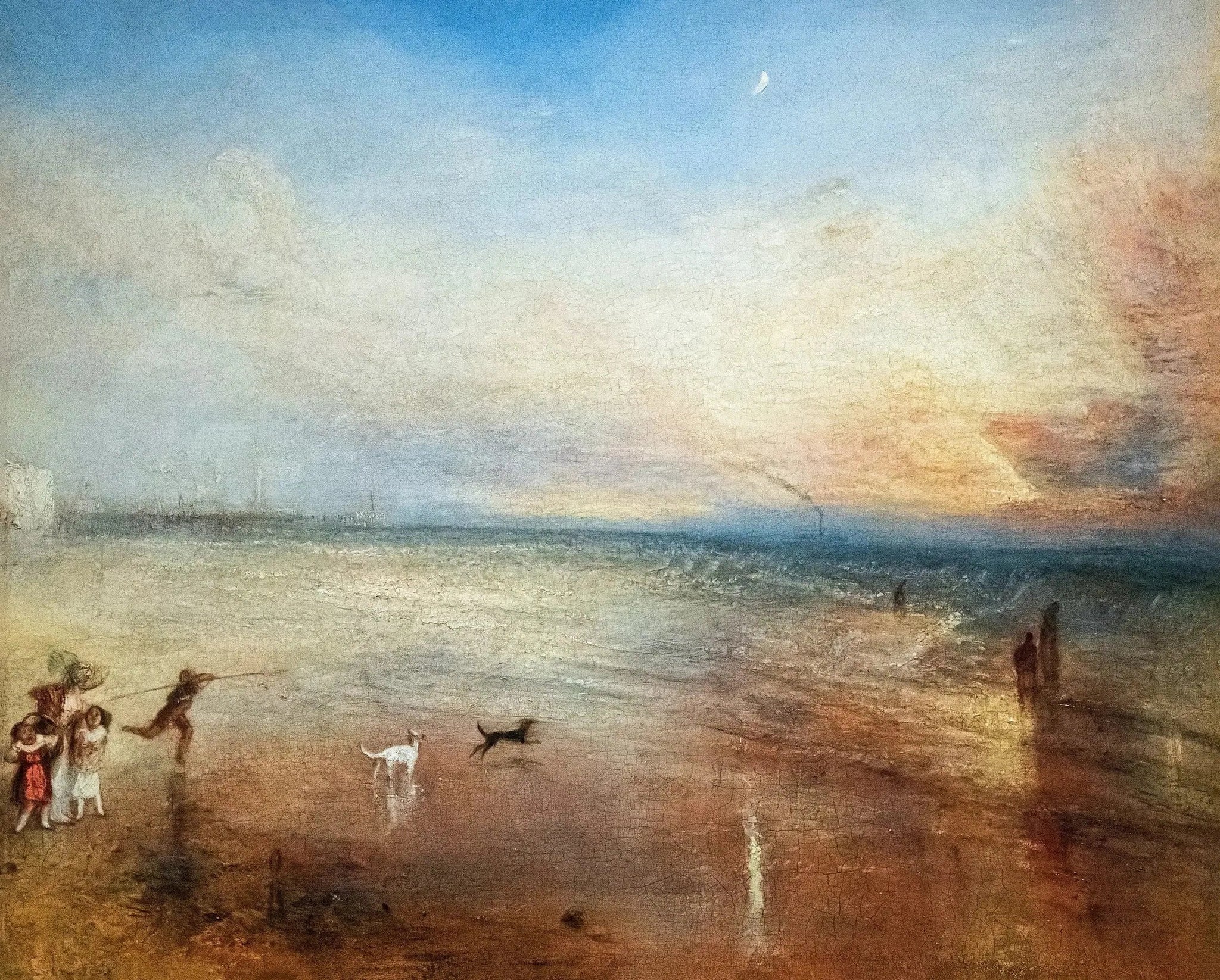 The New Moon; or, ‘I’ve lost My Boat, You shan’t have Your Hoop’ - J. M. W. Turner image 1 copie de tableau peinte à la main