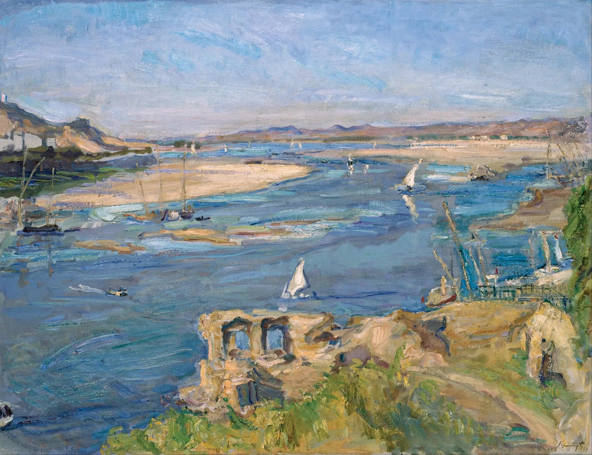 The Nile near Aswan - Max Slevogt image 1 reproduction artisanale de tableau