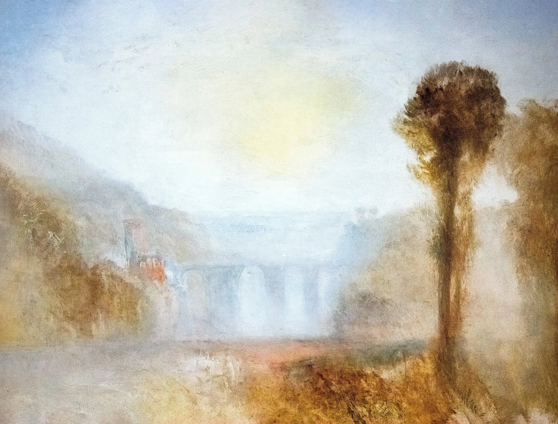 The Ponte Delle Torri, Spoleto - J. M. W. Turner image 1 reproduction réalisée par Alpha Reproduction