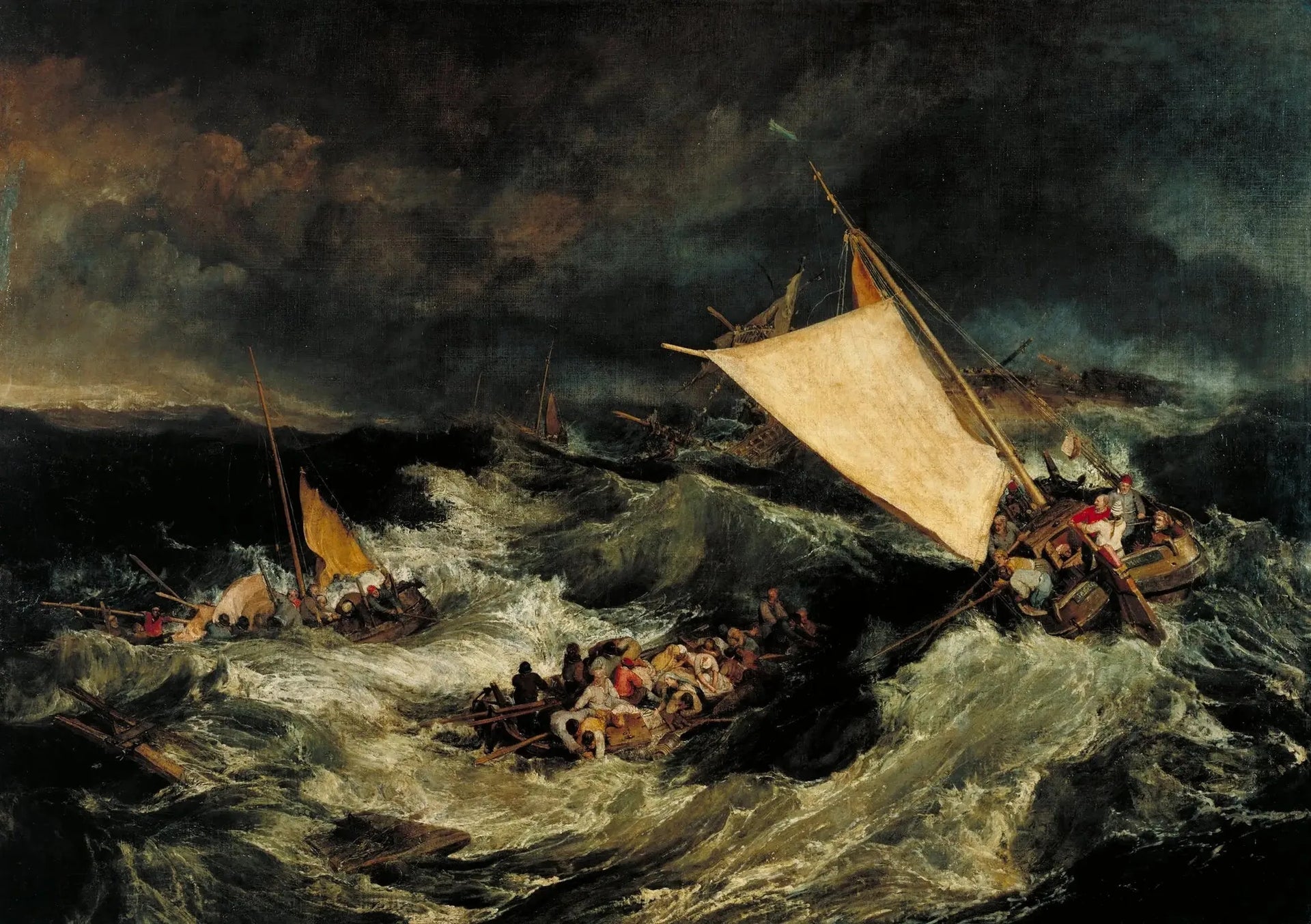 The Shipwreck - J. M. W. Turner image 1 copie de tableau peinte à la main