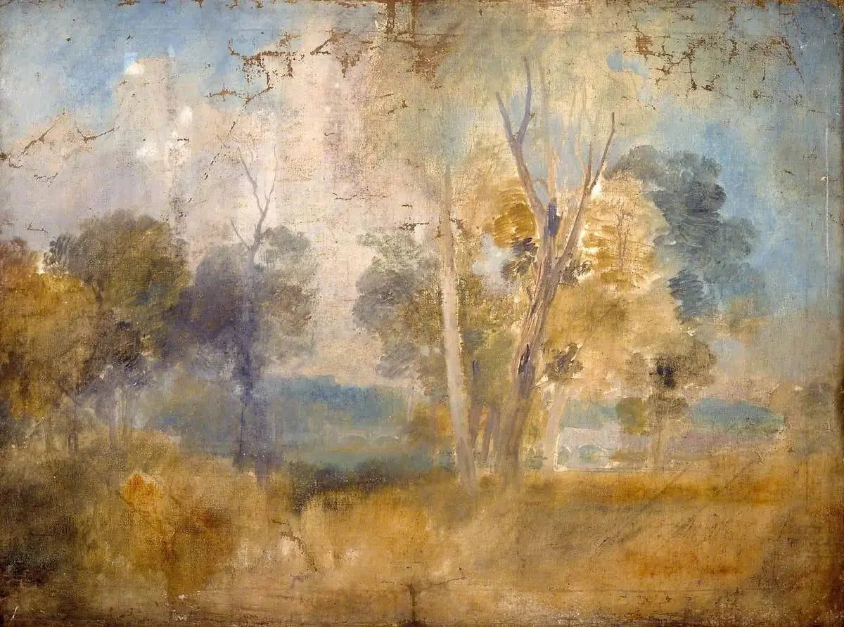 The Thames Glimpsed between Trees, possibly at Kew Bridge - J. M. W. Turner image 1 tableau peint à l’huile sur toile
