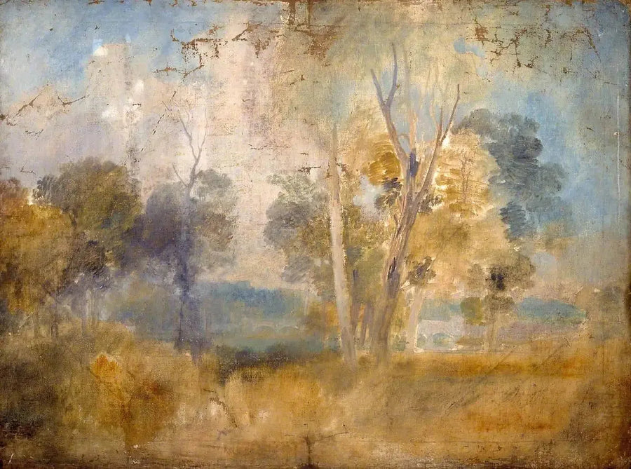 The Thames Glimpsed between Trees, possibly at Kew Bridge - J. M. W. Turner