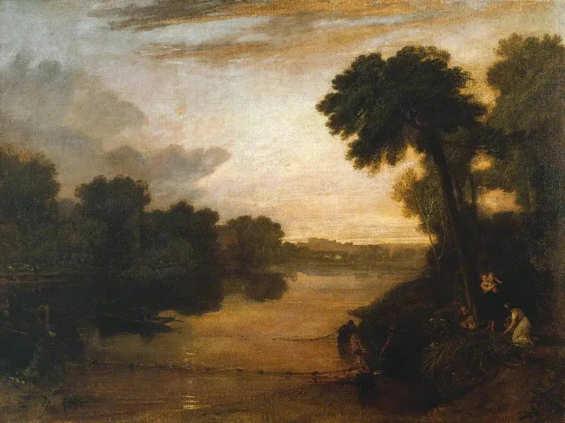 The Thames near Windsor - J. M. W. Turner image 1 tableau peint à l’huile sur toile