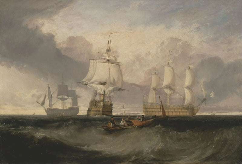 The Victory Returning from Trafalgar, in Three Position - J. M. W. Turner