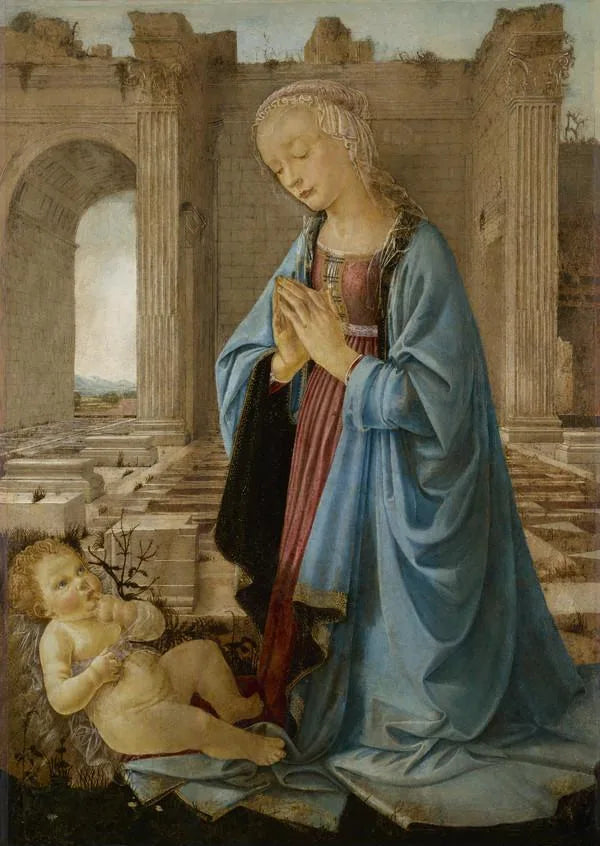 The Virgin Adoring the Christ Child - Andrea del Verrocchio