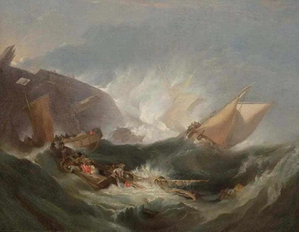 The Wreck of a transport ship - J. M. W. Turner image 1 reproduction artisanale de tableau