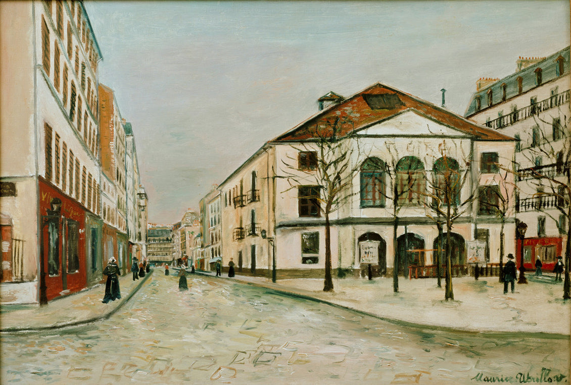 Théâtre de l’Atelier, Place Dancourt - Maurice Utrillo image 1 copie de tableau peinte à la main