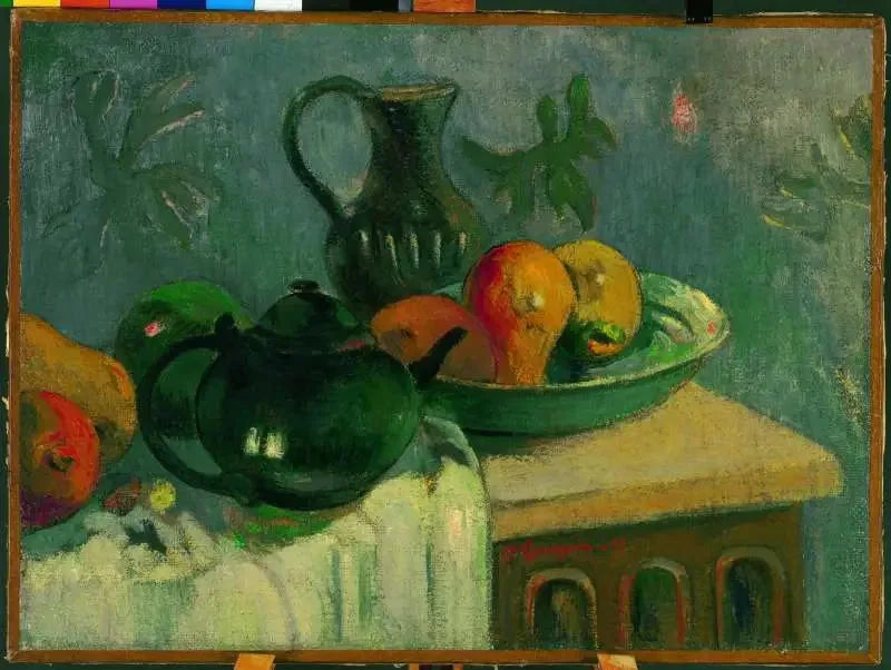 Théière, cruche et fruits - Paul Gauguin image 1 copie peinte à la main à l’huile