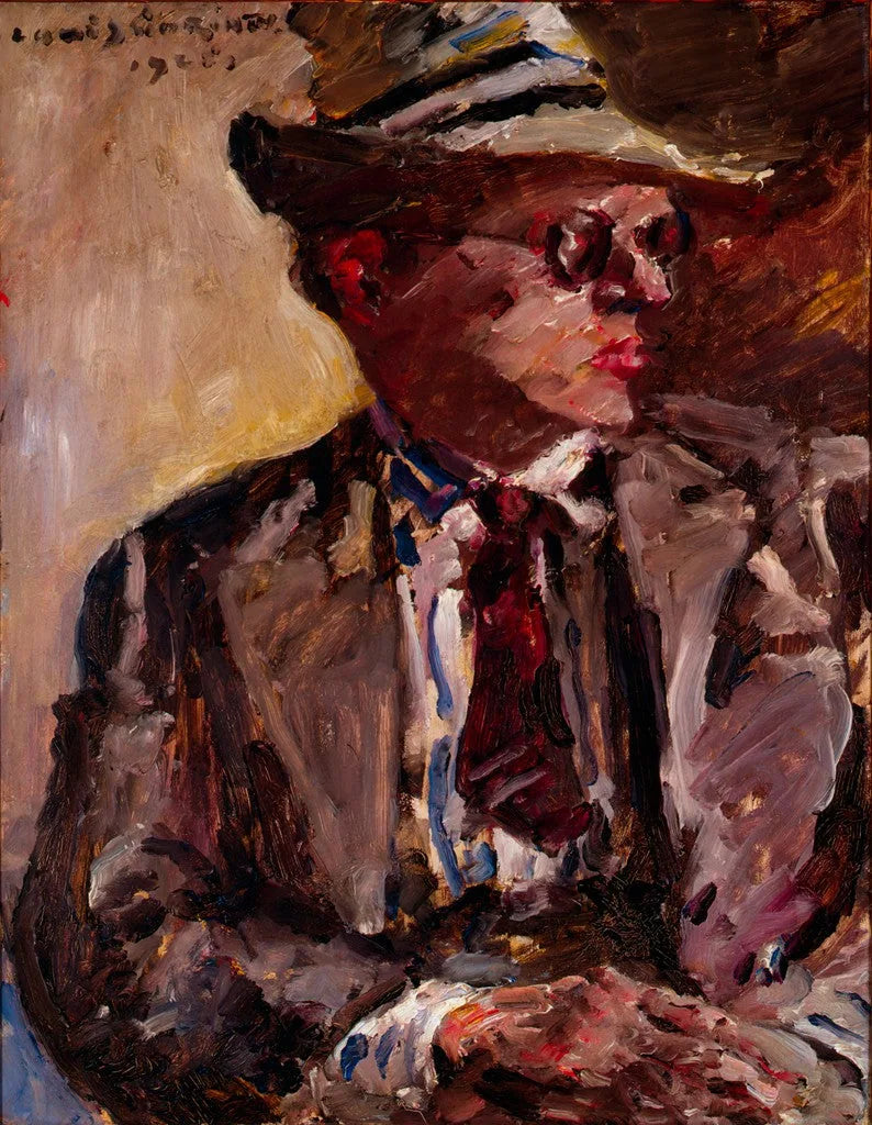 Thomas Corinth avec un chapeau de paille - Lovis Corinth image 1 tableau peint à l’huile sur toile