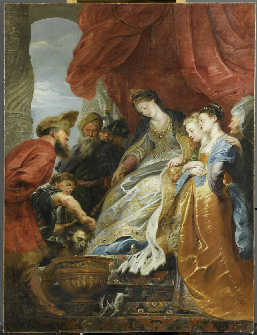 Thomyris reine des Scythes fait plonger la tête du roi perse Cyrus dans un vase rempli de sang, pour venger son fils - Peter Paul Rubens