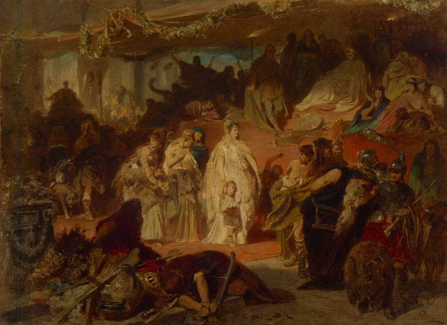 Thusnelda dans le Triomphe de Germanicus - Karl von Piloty