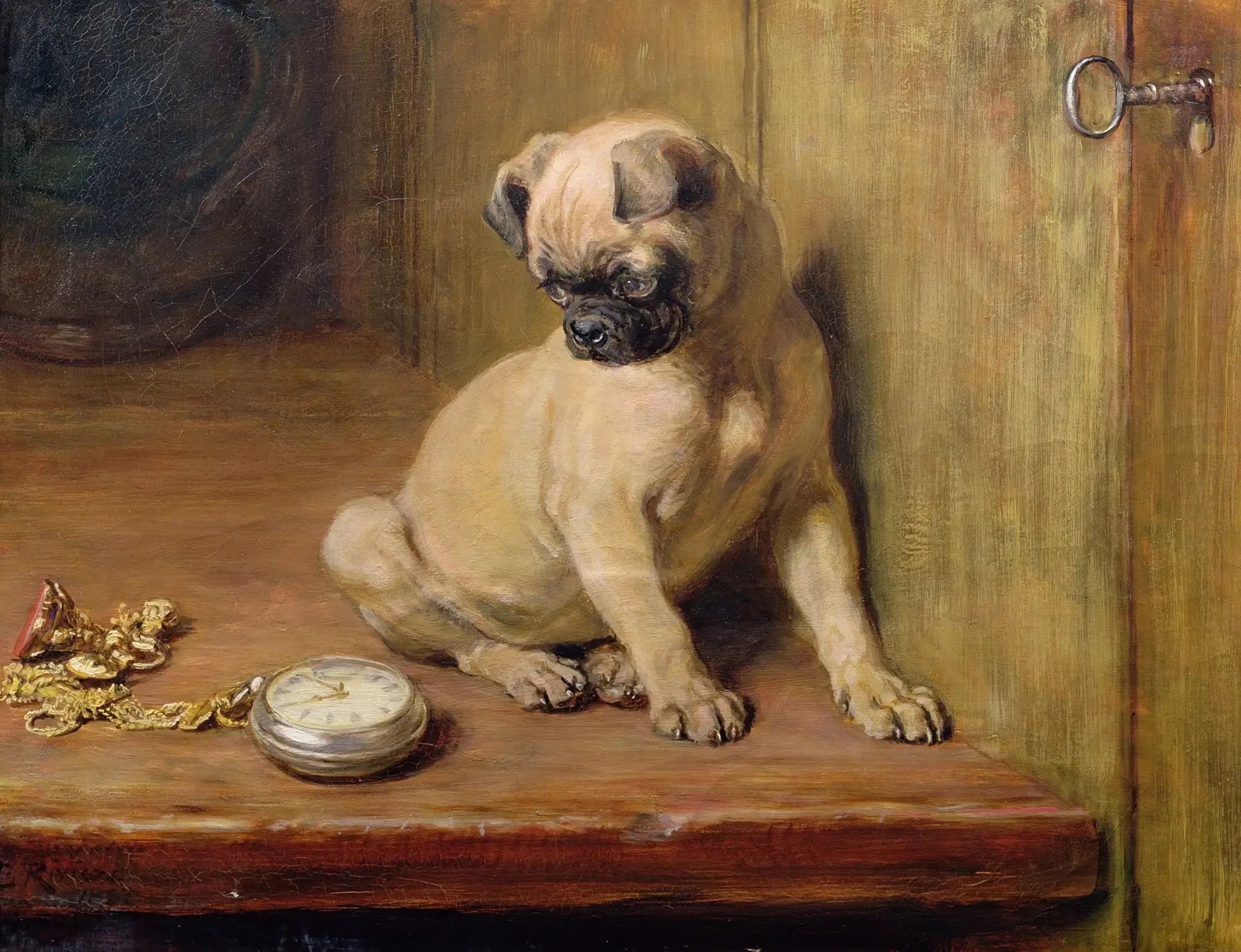 Tic-tac - Briton Rivière image 1 tableau peint à l’huile sur toile