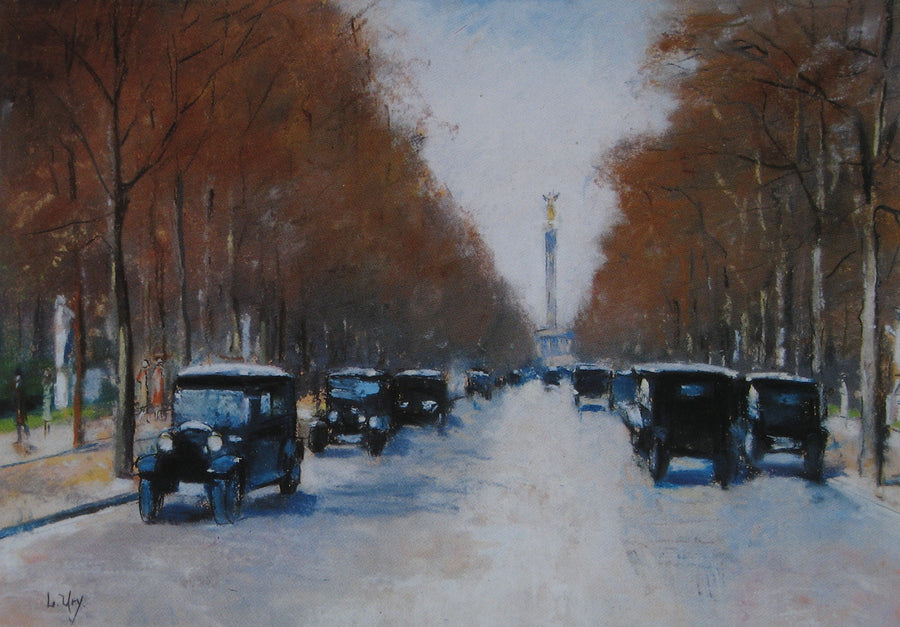 Tiergartenallee mit Siegessäule - Lesser Ury