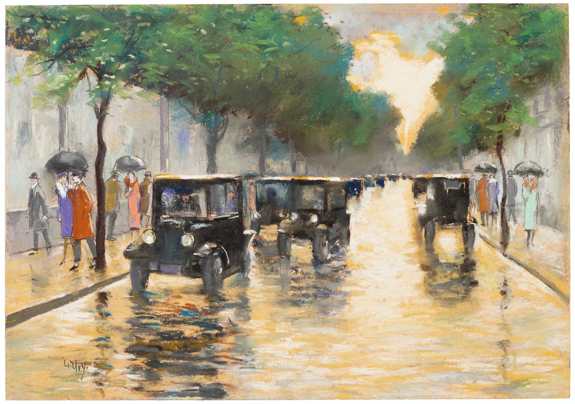 Tiergartenstrasse, Berlin - Lesser Ury image 1 tableau peint à l’huile sur toile