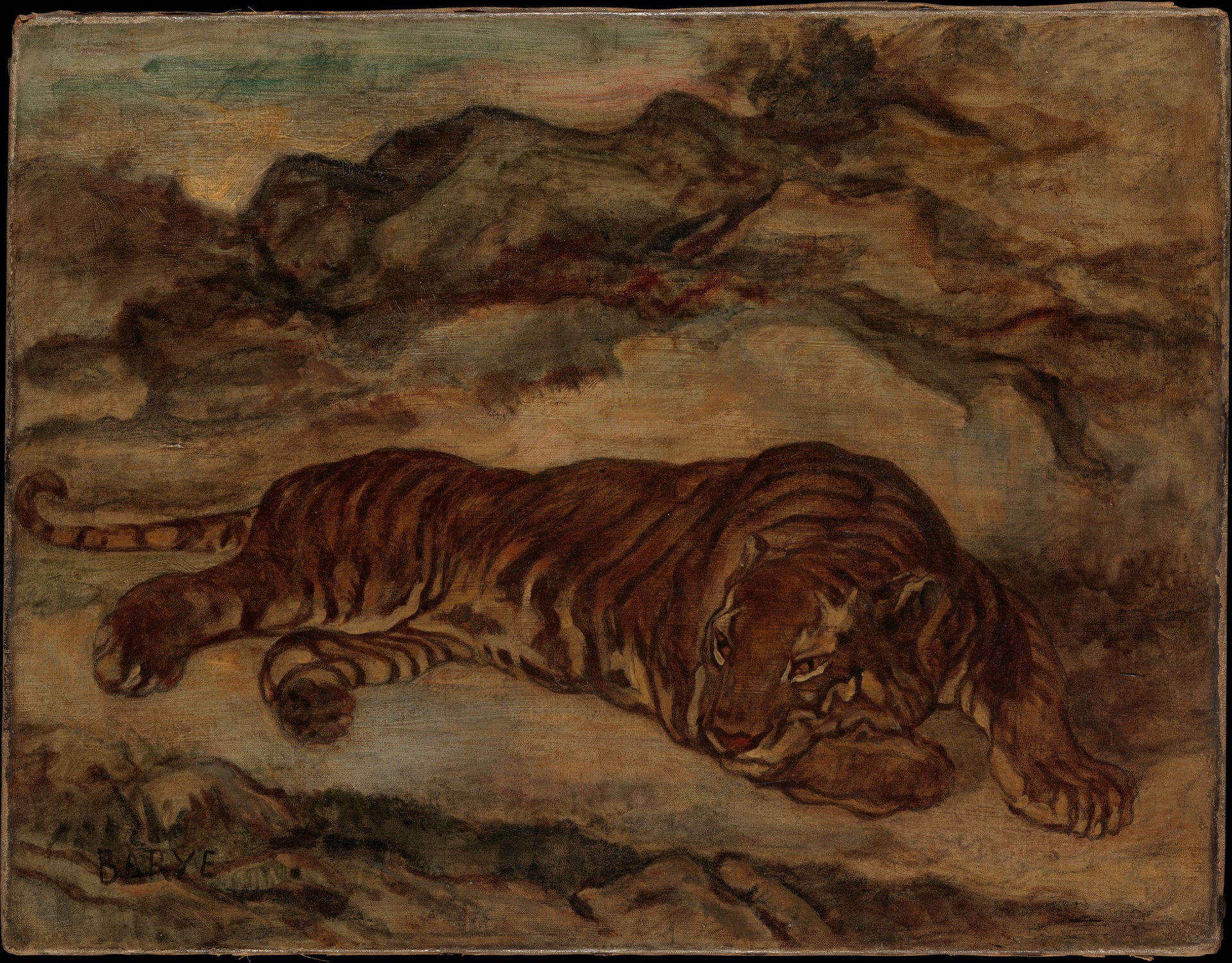 Tigre au repos - Antoine-Louis Barye