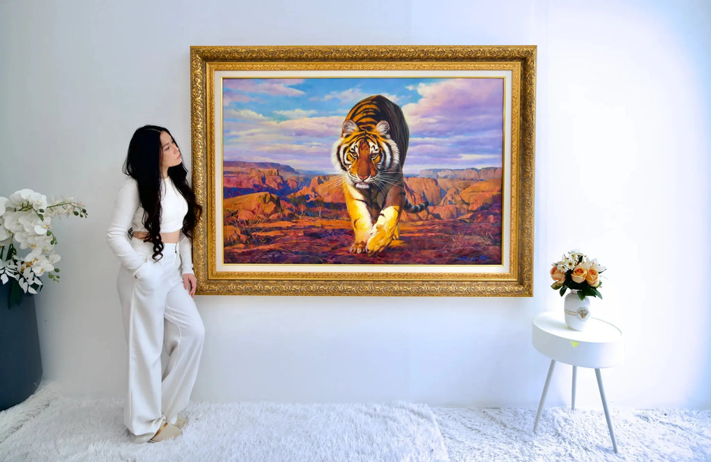 Tigre en chasse | 150 x 100 cm image 15 reproduction d’œuvre d’art à l’huile