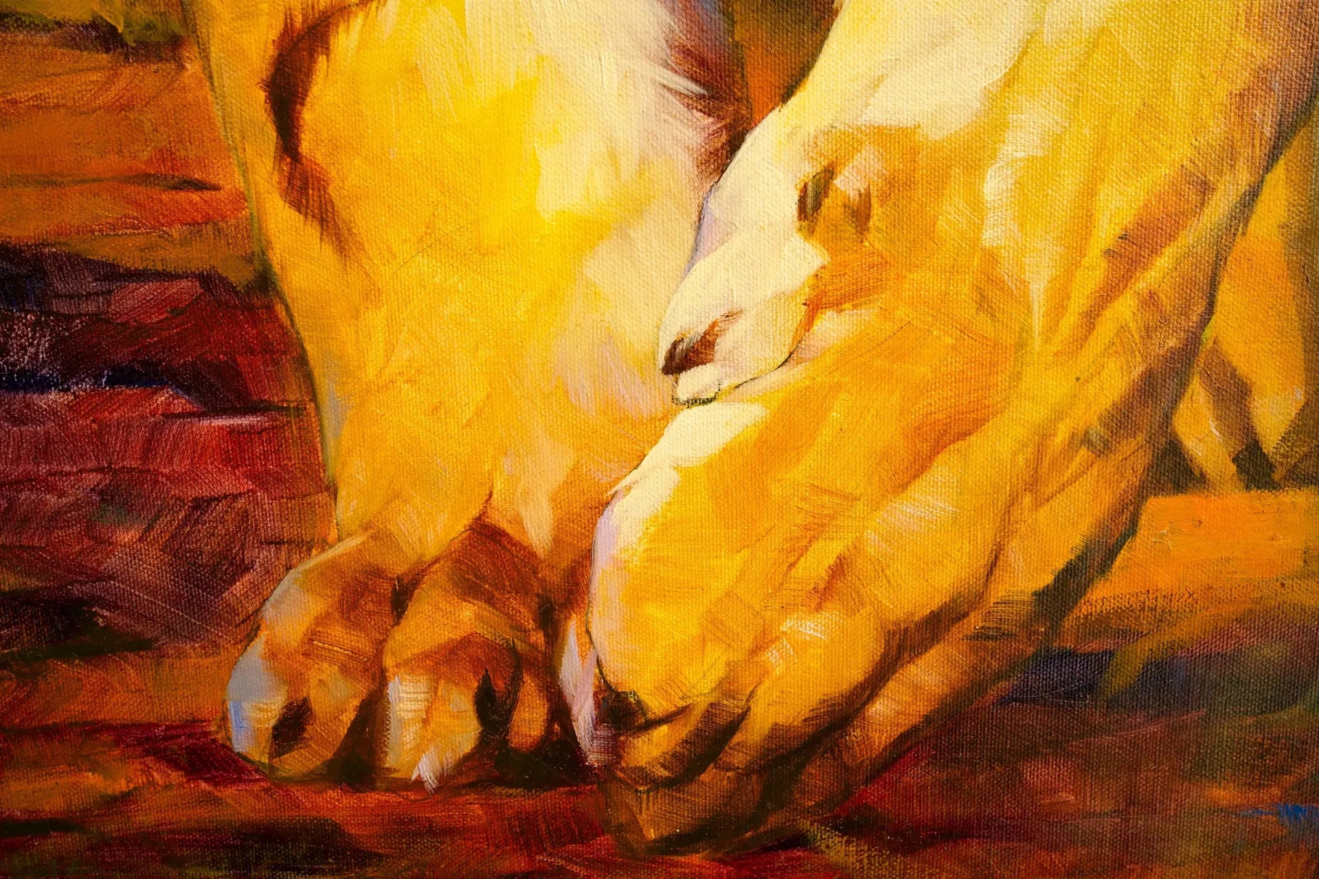 Tigre en chasse | 150 x 100 cm image 8 reproduction d’œuvre d’art à l’huile