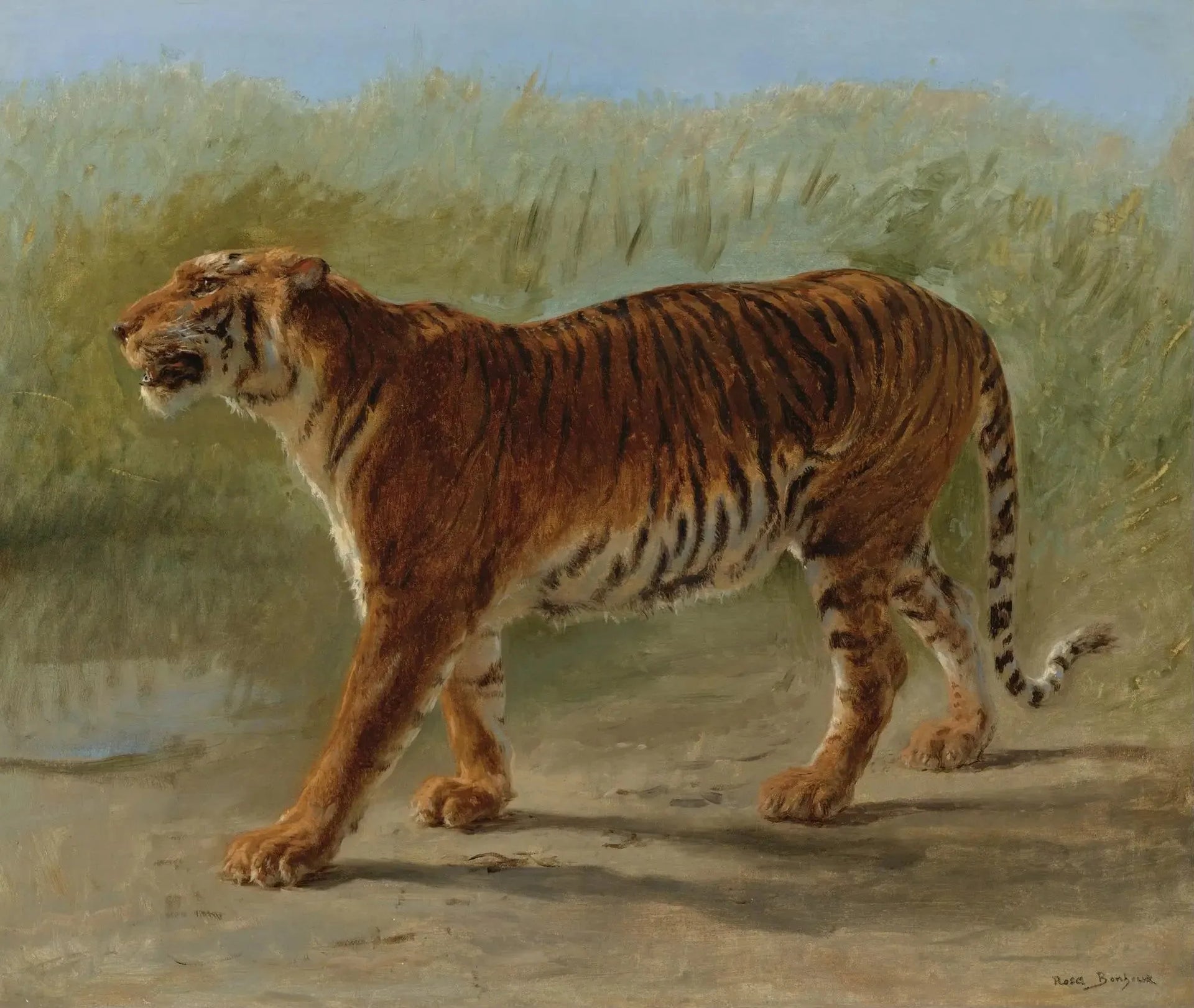 Tigre royal dans la jungle - Rosa Bonheur image 1 copie peinte à la main à l’huile