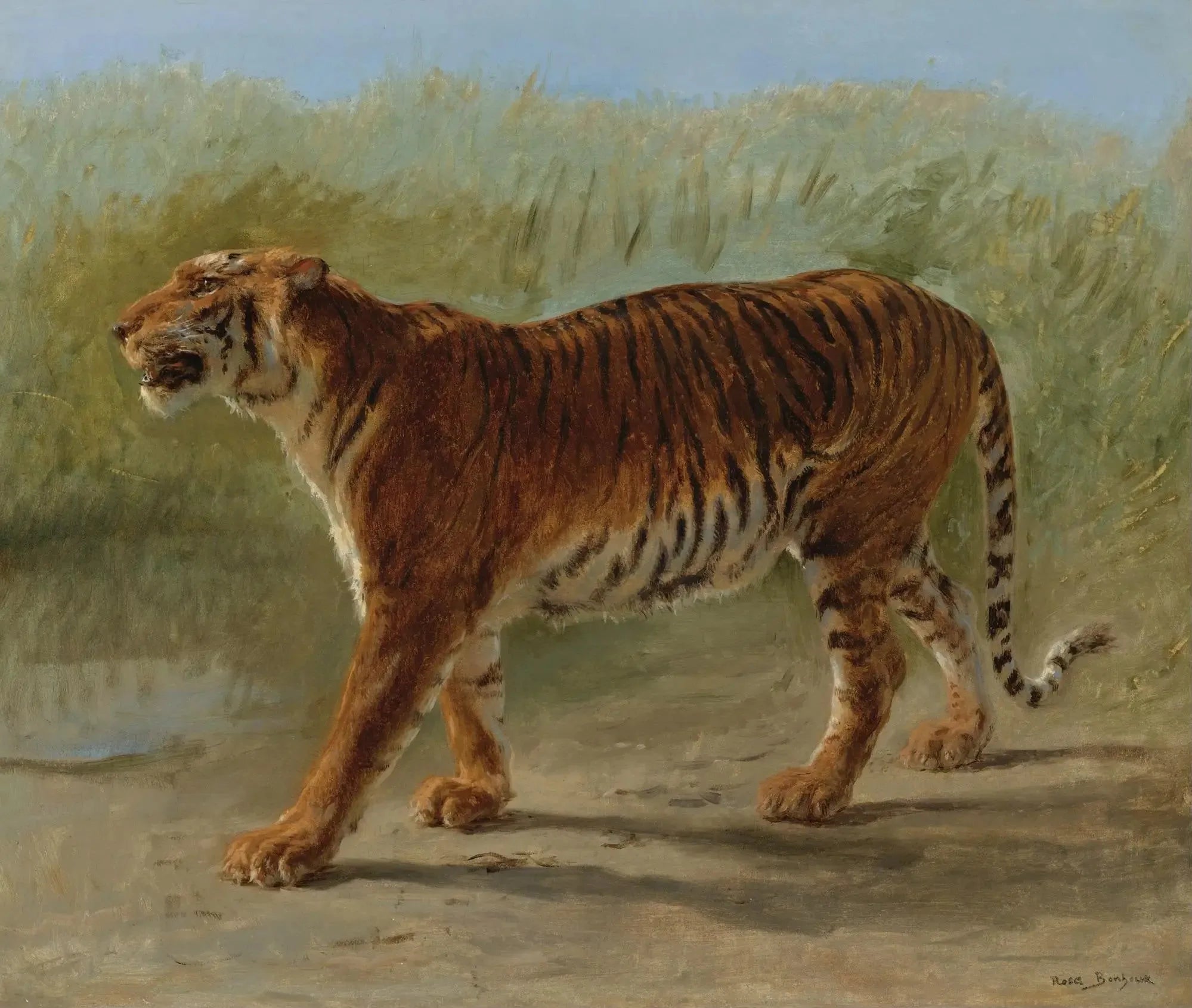 Tigre royal dans la jungle - Rosa Bonheur image 1 copie peinte à la main à l’huile