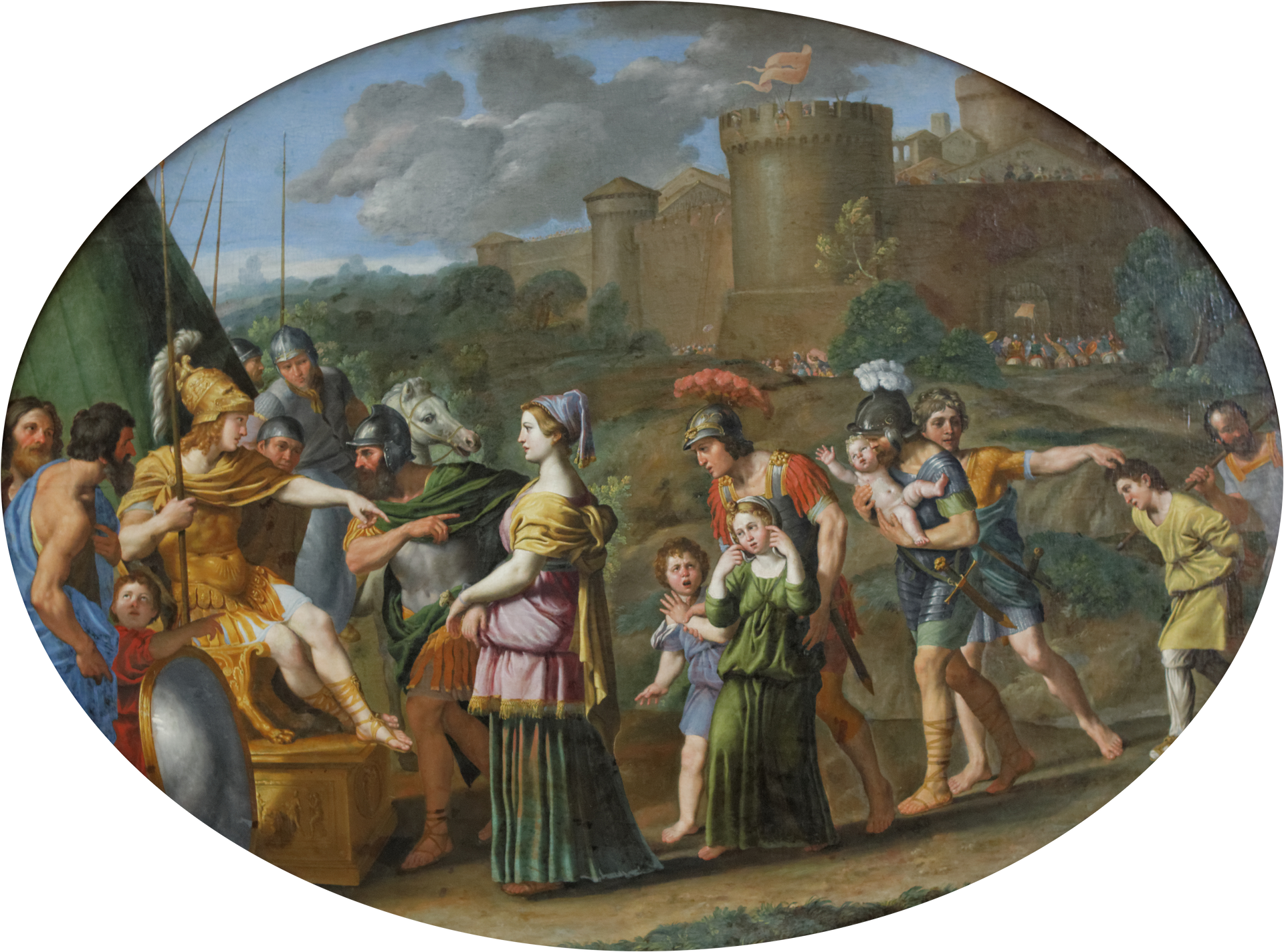 Timoclée captive amenée devant Alexandre - Domenichino image 1 reproduction de peinture à l’huile