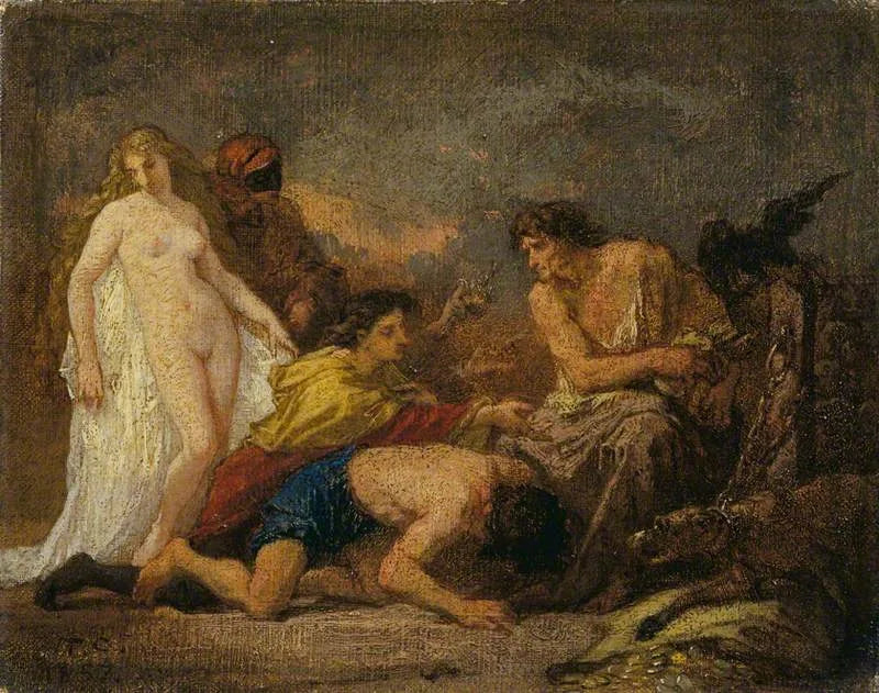Timon d'Athènes - Thomas Couture image 1 tableau peint à l’huile sur toile