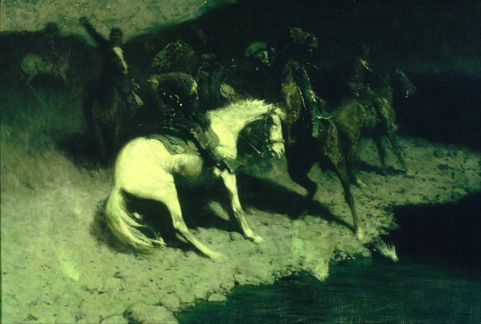 Tiré sur - Frederic Remington image 1 reproduction de peinture à l’huile