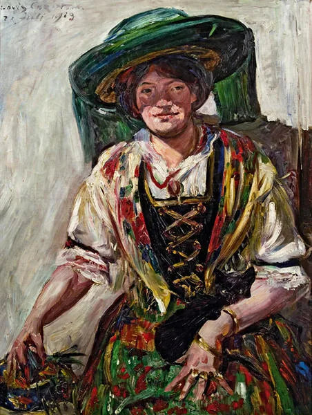 Tirolerin mit Katze - Lovis Corinth