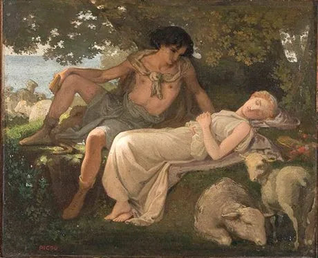 Tirsi et Clori - Henri-Pierre Picou image 1 tableau peint à l’huile sur toile