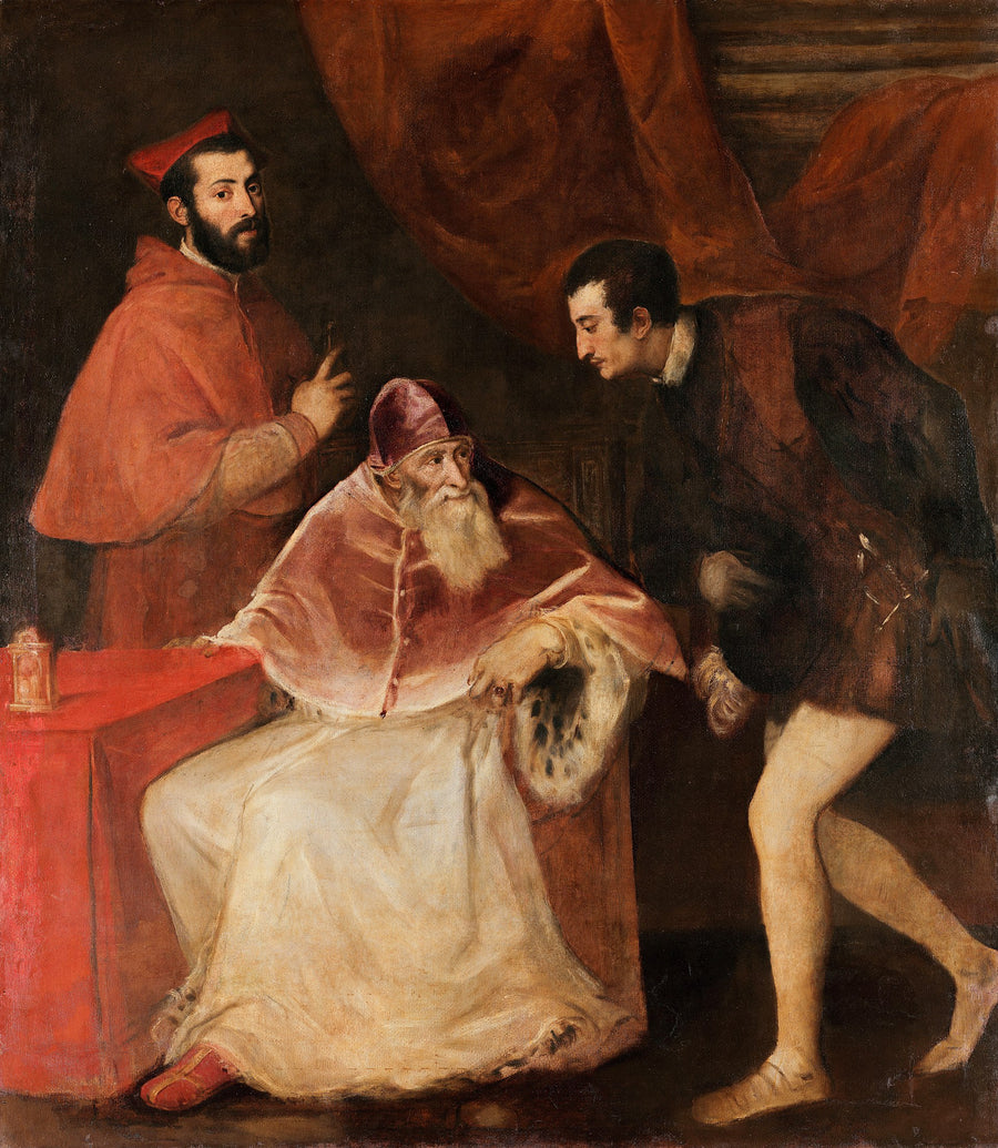 Portrait du pape Paul III avec ses petits-fils - Titien