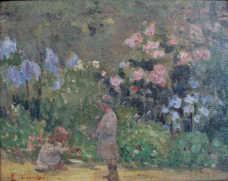 Tobias et Afonso dans le parc - Eliseu Visconti image 1 reproduction réalisée par Alpha Reproduction