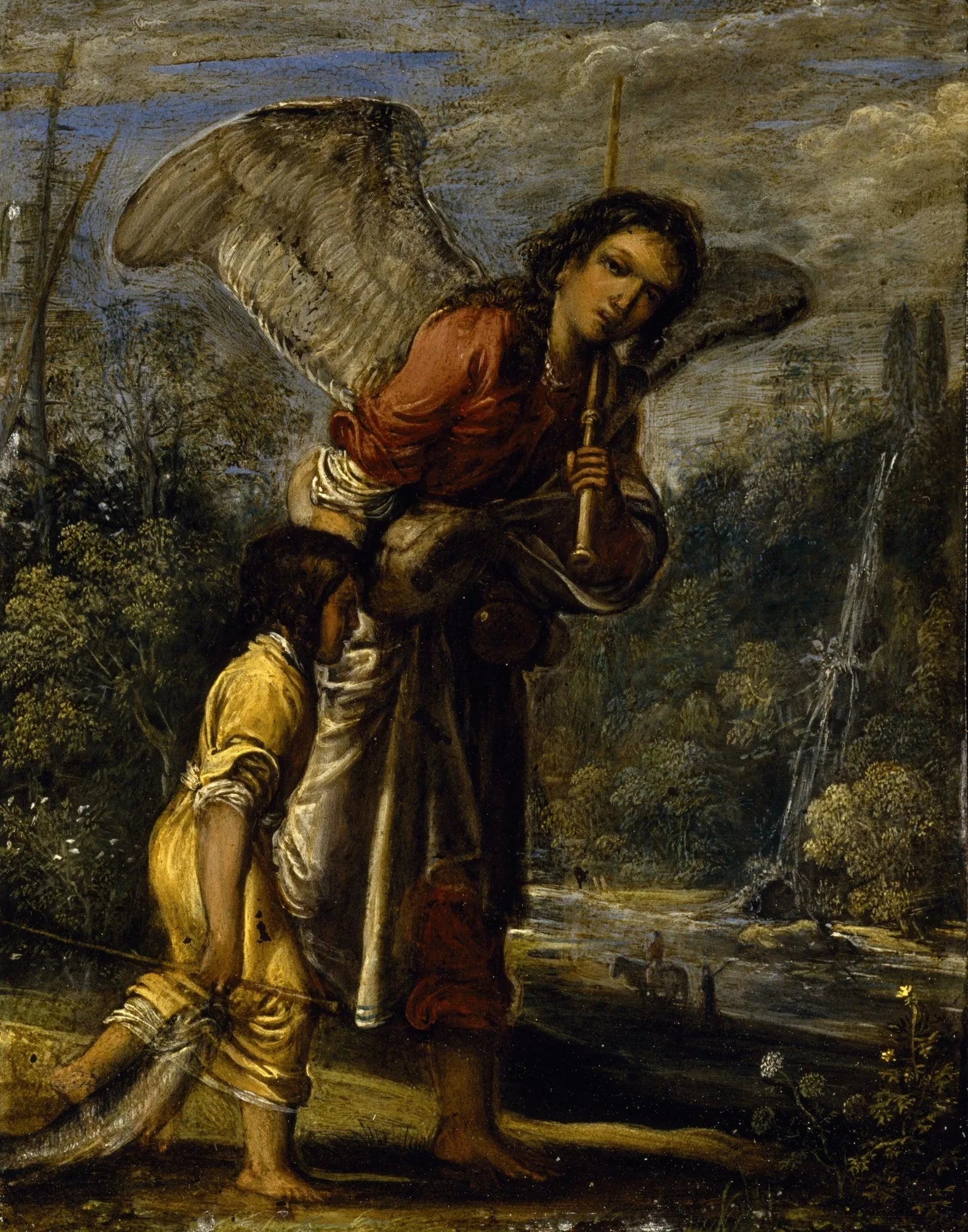 Tobias et l'ange - Adam Elsheimer image 1 copie peinte à la main à l’huile