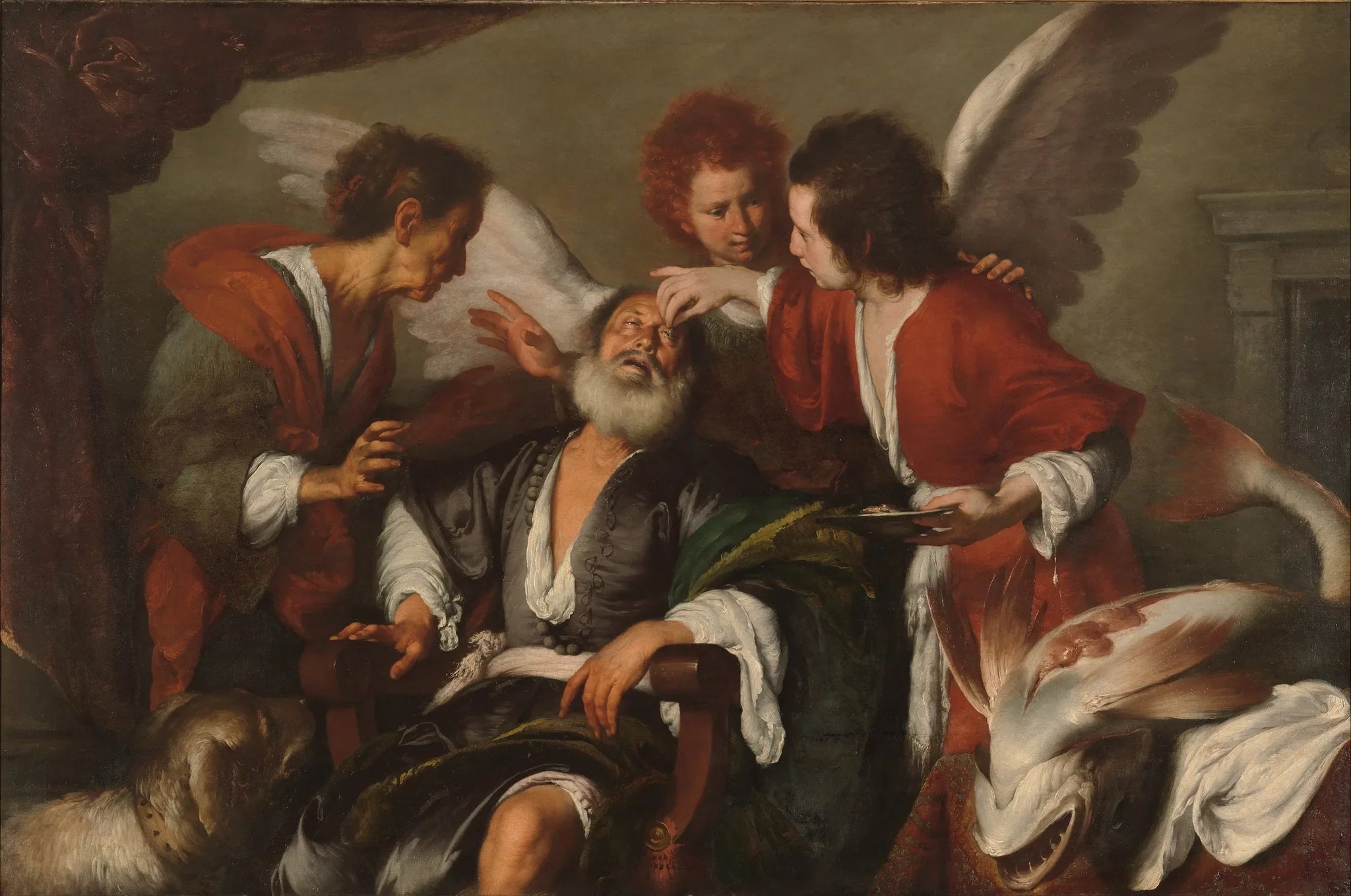 Tobias guérit la cécité de son père - Bernardo Strozzi image 1 reproduction réalisée par Alpha Reproduction