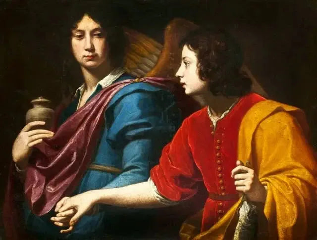 Tobie et l'archange Raphaël. - Lorenzo Lippi