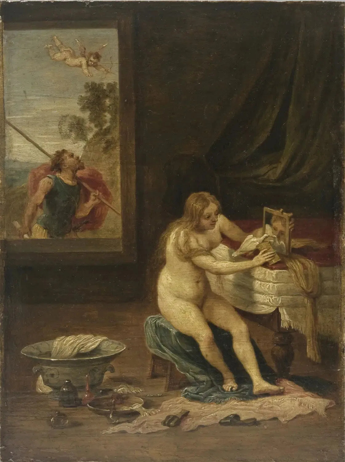 Toilettes de Vénus - David Teniers le Jeune image 1 reproduction artisanale de tableau