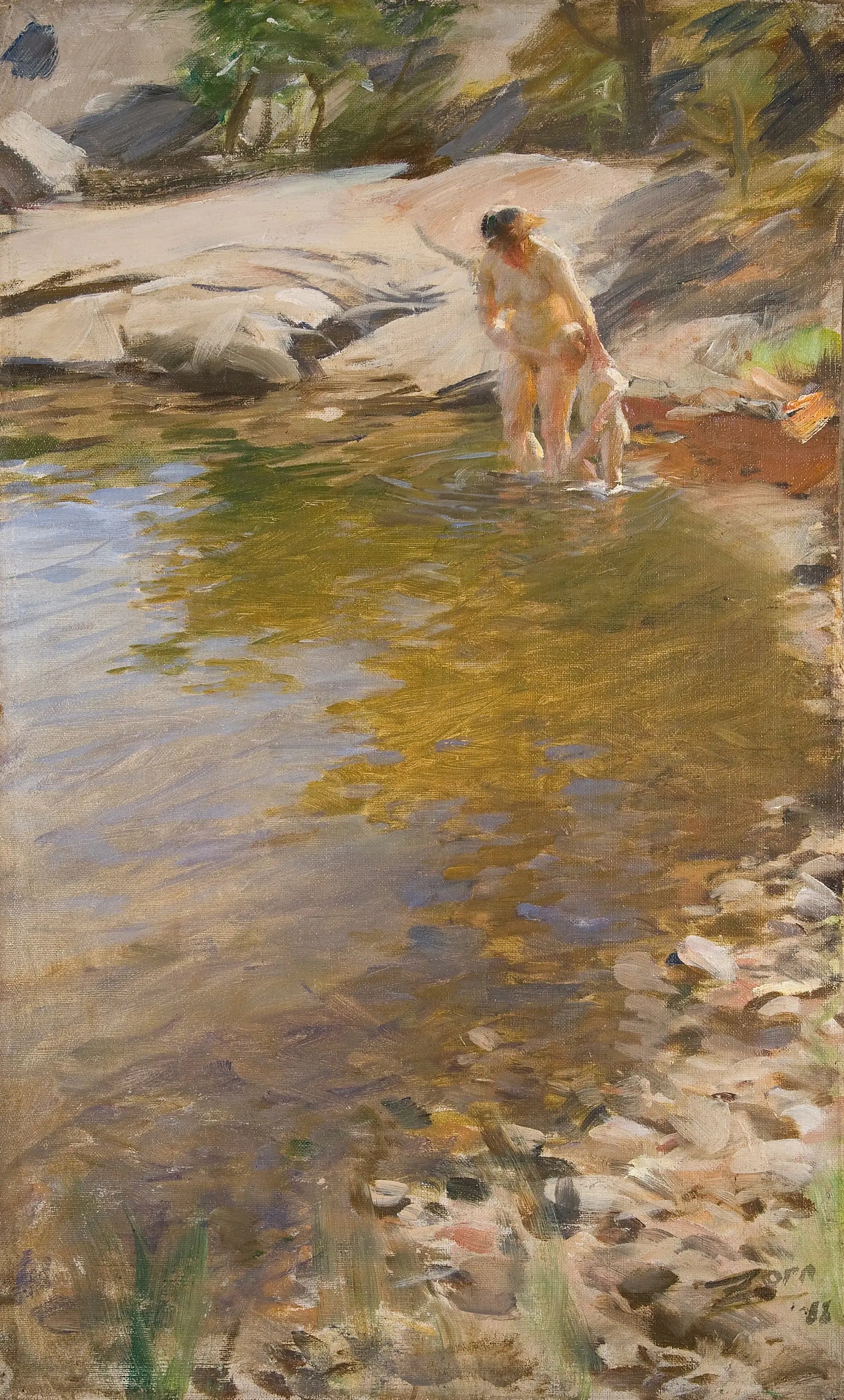 Toilettes du matin - Anders Zorn image 1 tableau peint à l’huile sur toile