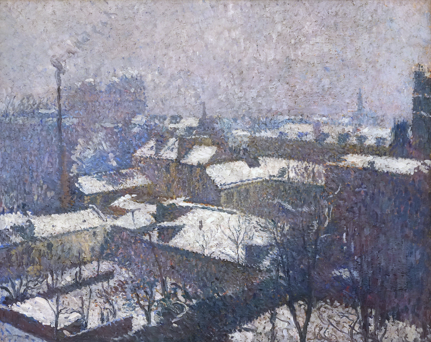 Toits de Paris sous la neige - Henri-Jean Guillaume Martin image 1 tableau peint à l’huile sur toile