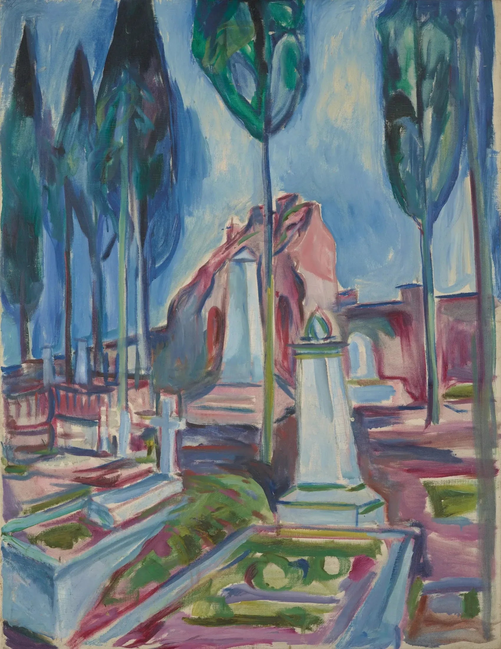 tombe de P.A. Munch à Rome - Edvard Munch image 1 copie de tableau peinte à la main