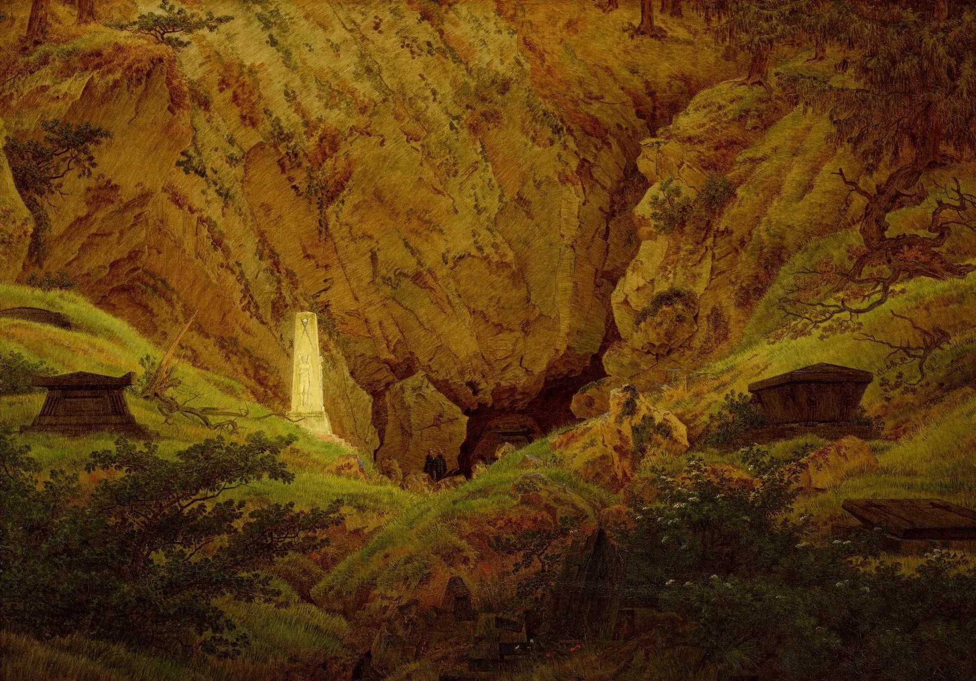 Tombes des combattants pour la Liberté - Caspar David Friedrich image 1 reproduction artisanale de tableau