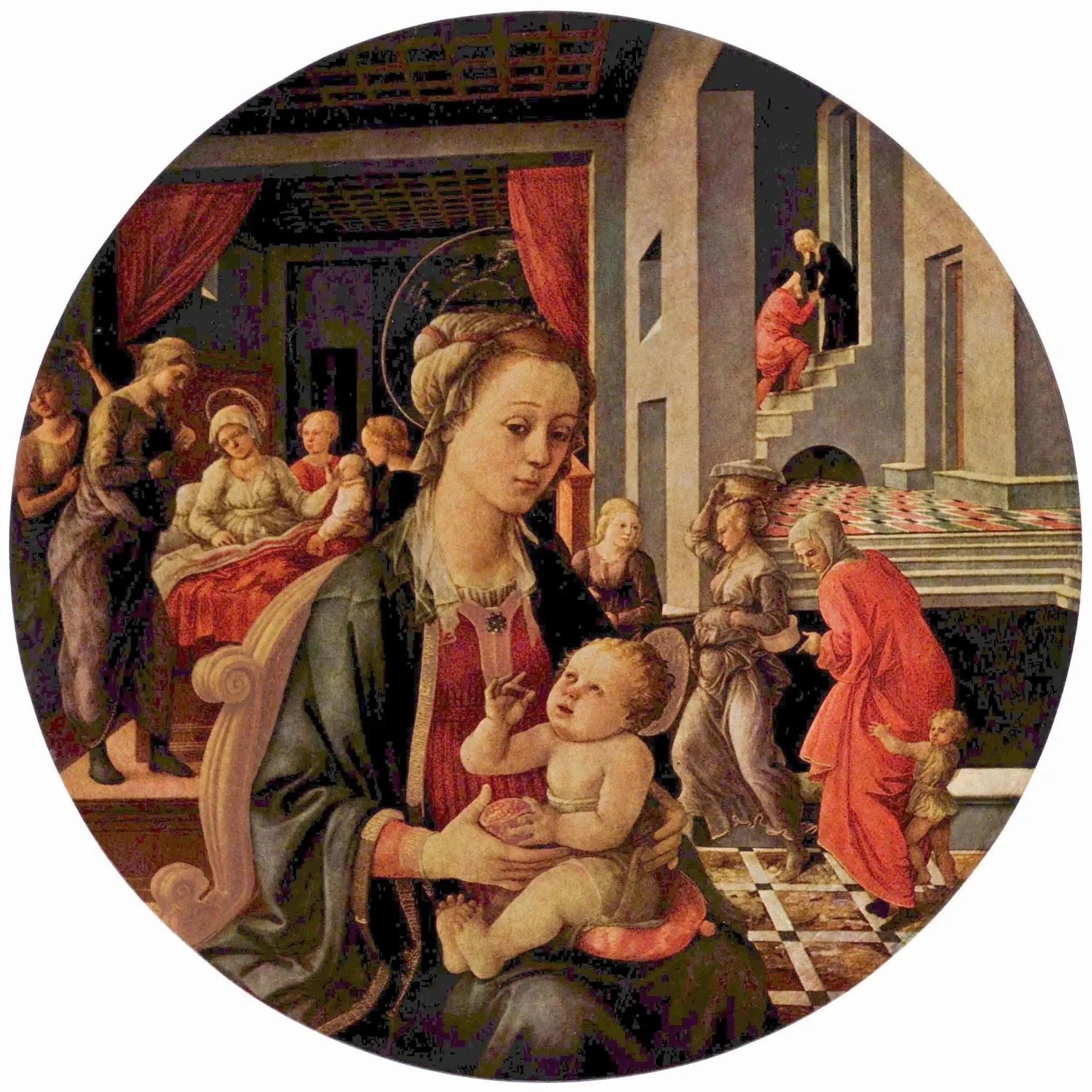 Tondo Bartolini - Fra Filippo Lippi image 1 reproduction de peinture à l’huile