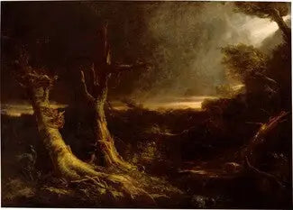 Tornade dans une forêt américaine - Thomas Cole image 1 reproduction de peinture à l’huile