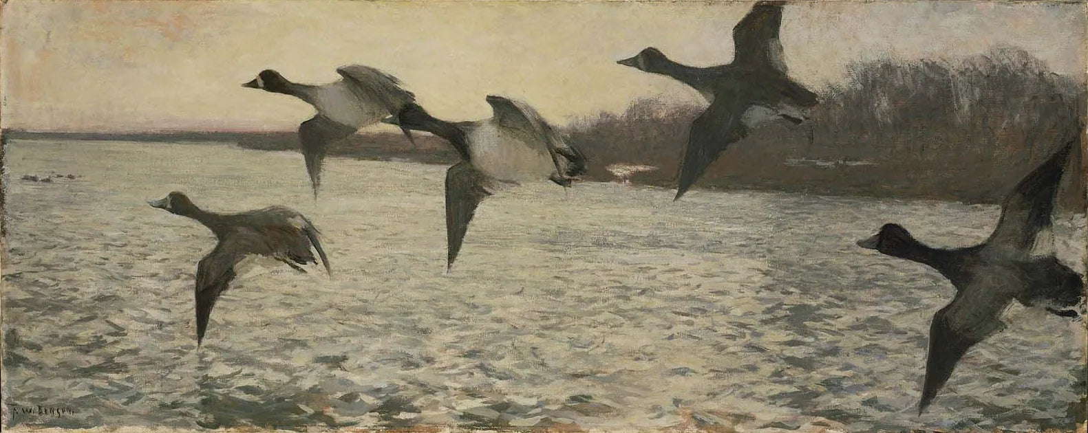 Tôt le matin - Frank Weston Benson image 1 reproduction de peinture à l’huile