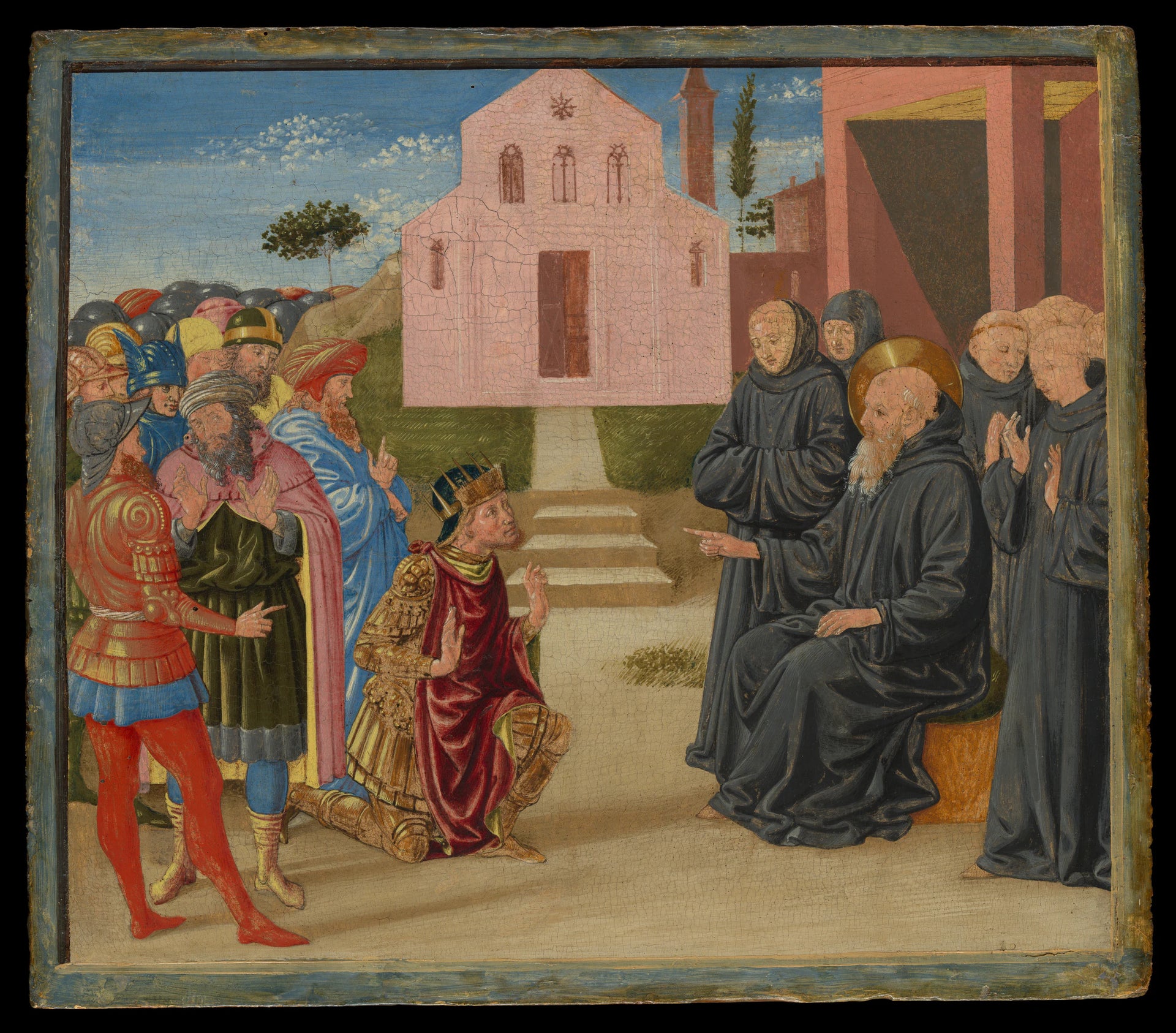 Totila devant saint Benoît - Benozzo Gozzoli (Benozzo di Lese di Sandro)