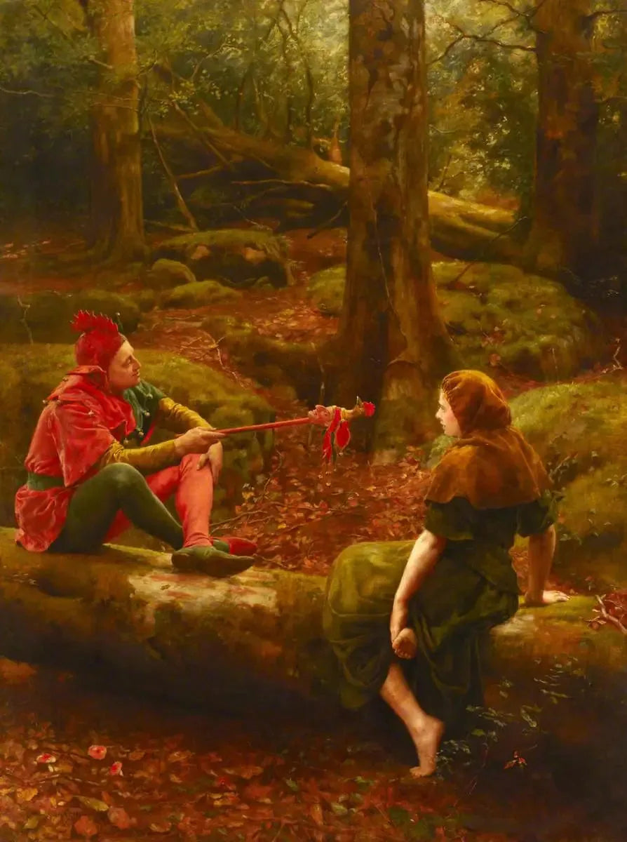 Touchstone et Audrey - John Collier image 1 copie de tableau peinte à la main