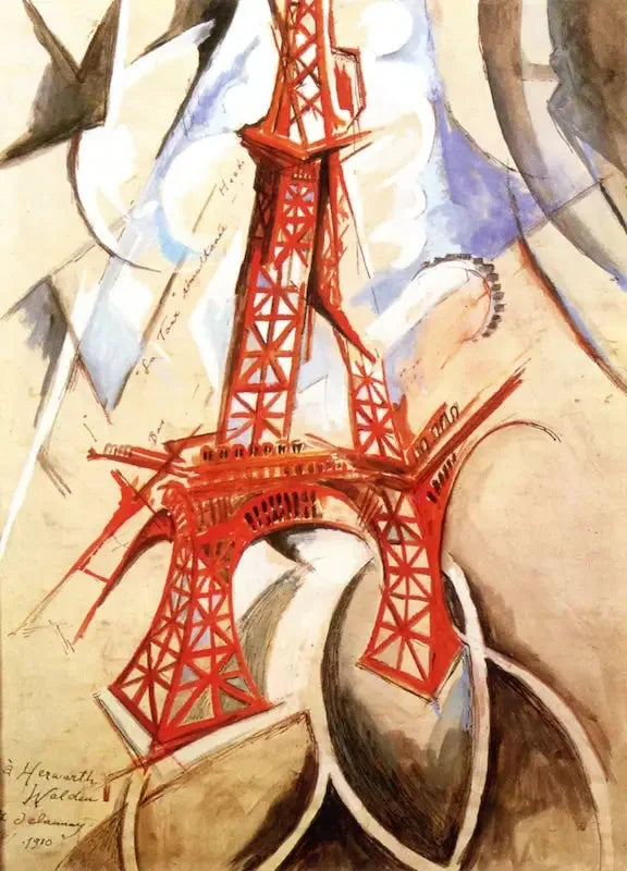 Tour simultanée - Robert Delaunay image 1 reproduction de peinture à l’huile