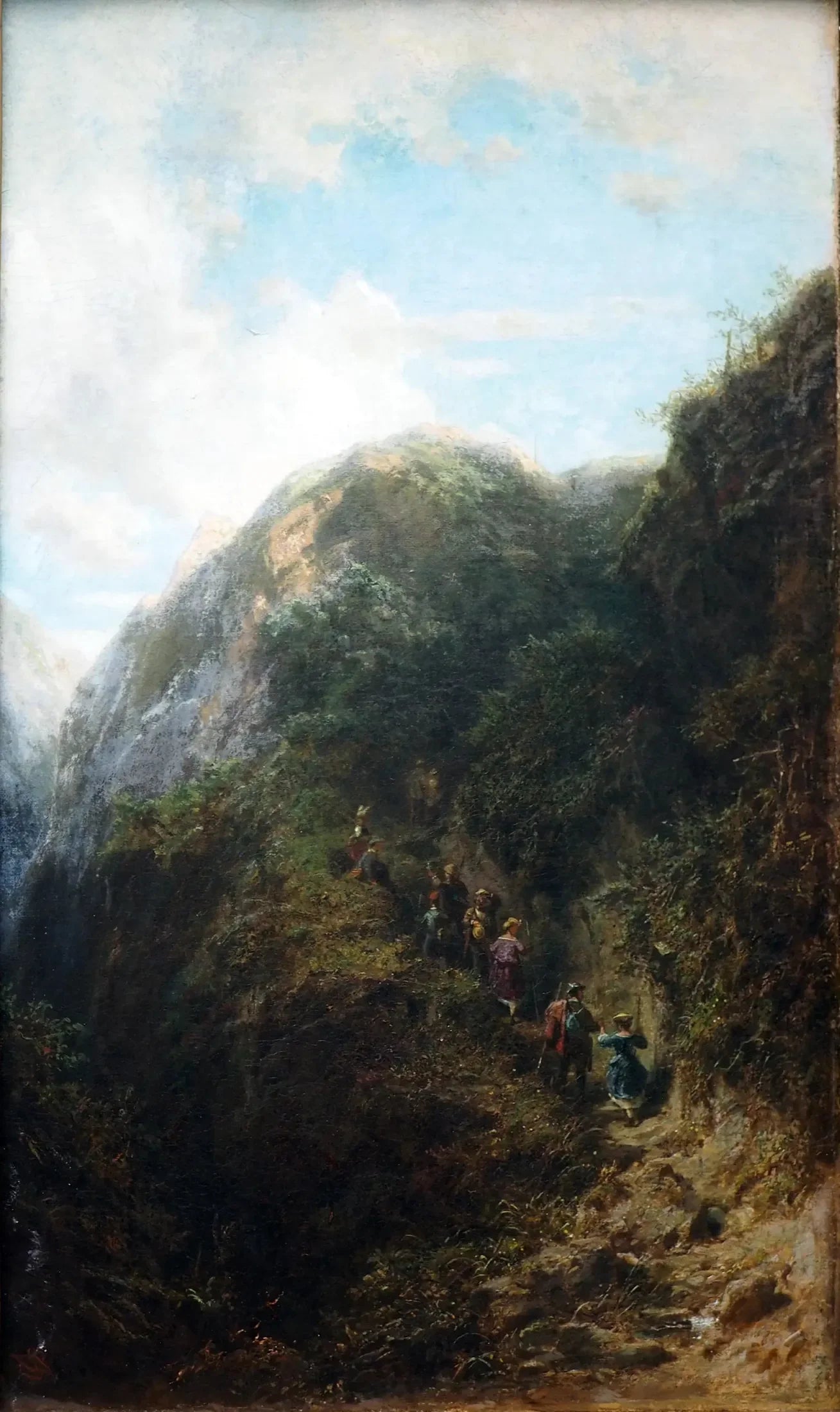 Touristes dans les montagnes - Carl Spitzweg image 1 copie de tableau peinte à la main