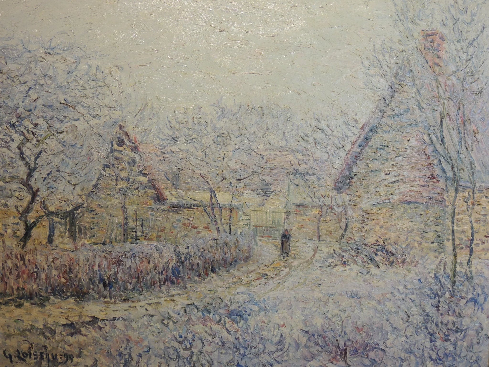 Tournedos sur Seine, neige, givre et brume - Gustave Loiseau image 1 reproduction réalisée par Alpha Reproduction