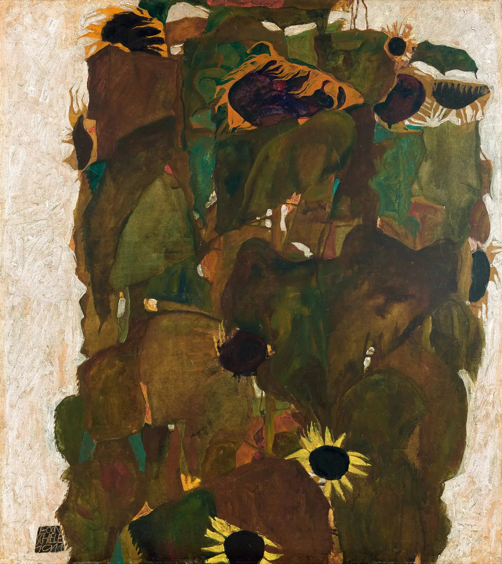 Tournesols I - Egon Schiele image 1 copie de tableau peinte à la main